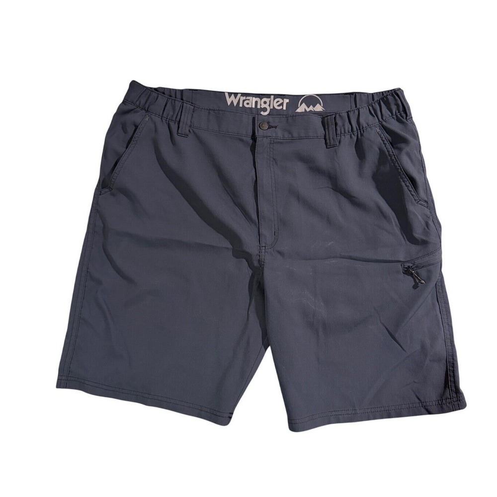 Wrangler Outdoor Series Mens Navy Cargo Shorts Size 42 Hiking Performance